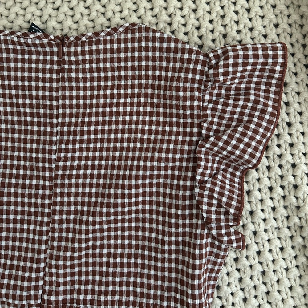 Brown Checkered Dress - Picture 6 of 6